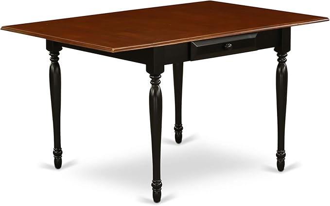 East West Furniture MZNO3-BCH-W 3 Piece Dining Table Set - Image 4