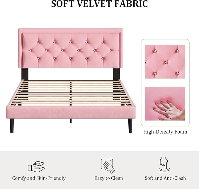 Queen Size Platform Bed Frame - Image 3