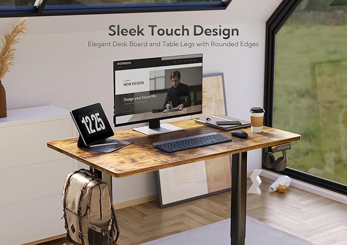 Claiks Electric Standing Desk, Adjustable Height Stand up Desk, 40x24 Inches - Image 5