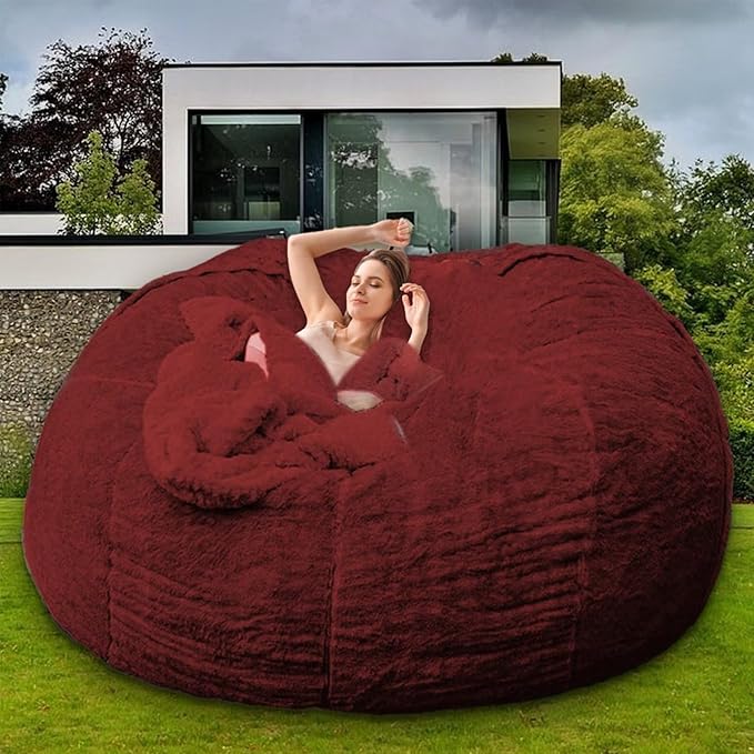 Bean Bag Chair for Adults Kids Without Filler Comfy Giant Round Lazy Sofa Chair - Image 8