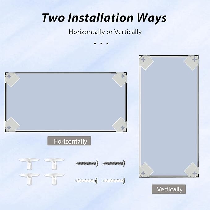 55x36 Inch Black Bathroom Mirror - Image 9