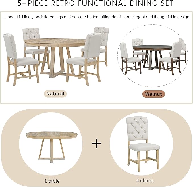 Ball & Cast 5 Piece Dining Table Set - Image 5