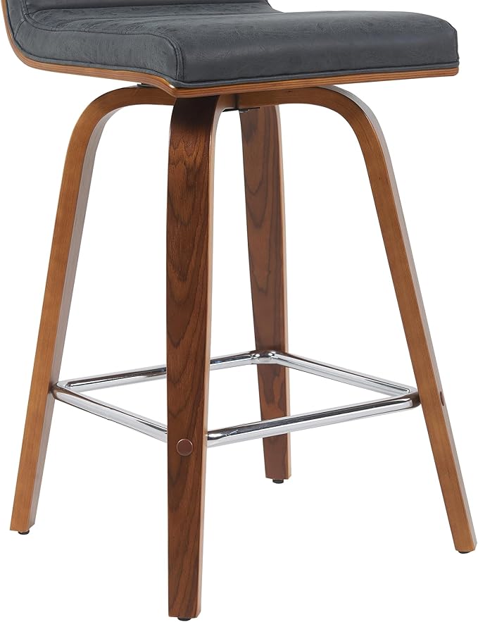 Armen Living Vienna Modern Swivel 26" Counter Height Barstool - Image 7