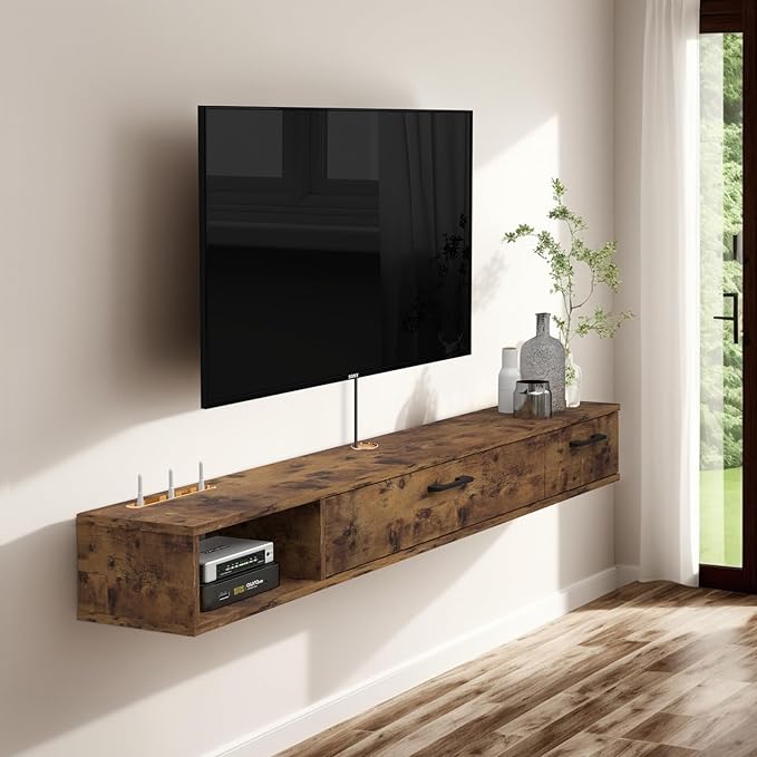 Pmnianhua Farmhouse Floating TV Stand - Image 2