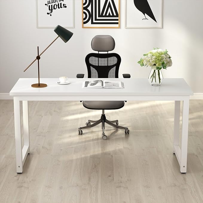 Tribesigns Computer Desk, 55 inch Large Office Desk Computer Table Study - Image 4