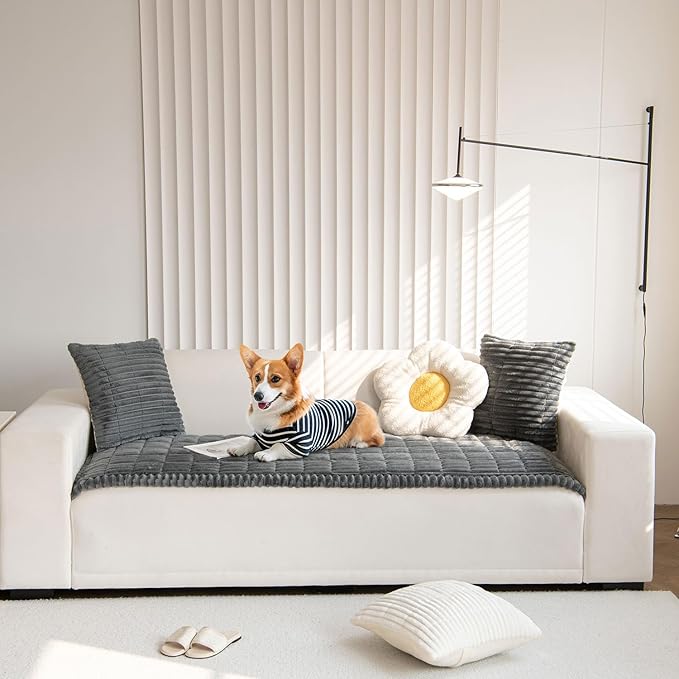 OTOB Couch Covers for Dogs Washable, Non Slip Plush Sofa Cover Kids Pet - Image 8