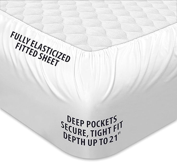 COONP Full Mattress Topper, Extra Thick Pillowtop, Cooling Plush Mattress Pad - Image 4