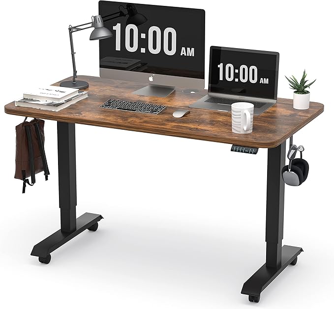 Monomi Electric Height Adjustable Standing Desk, 48x24 Inches Ergonomic Home by MONOMI