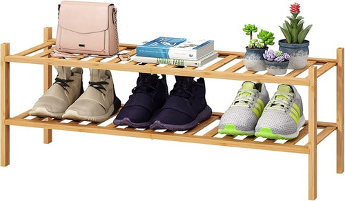 2-Tier Long Shoe Rack for Entryway, Long 33IN | Beautiful | Functional | Sturdy by VIEWCARE