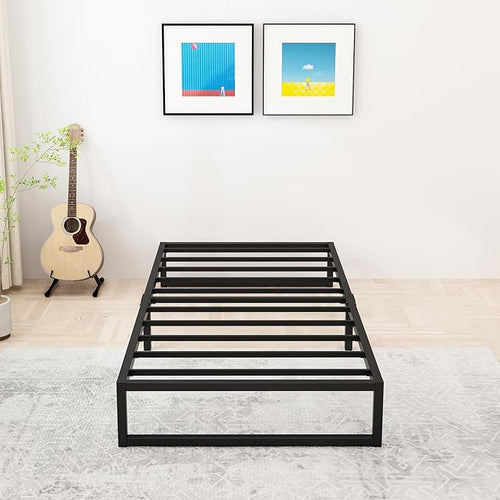 12 Inch Twin Size Bed Frames Heavy Duty Metal Twin Platform Bed Frame No Box by Lutown-TeenHome