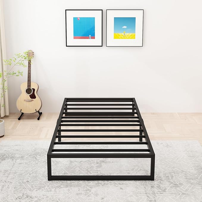 8 Inch Twin Bed Frames Heavy Duty Metal Twin Platform Bed Frame No Box Spring by Lutown-TeenHome