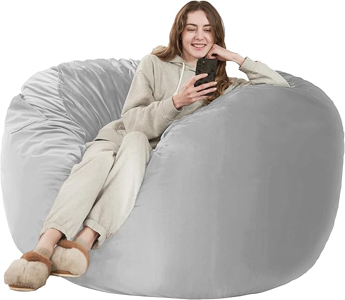 HABUTWAY Bean Bag Chair: Giant 5' Memory Foam Furniture Bean Bag Chairs by HABUTWAYMakeYourLifeComfortable