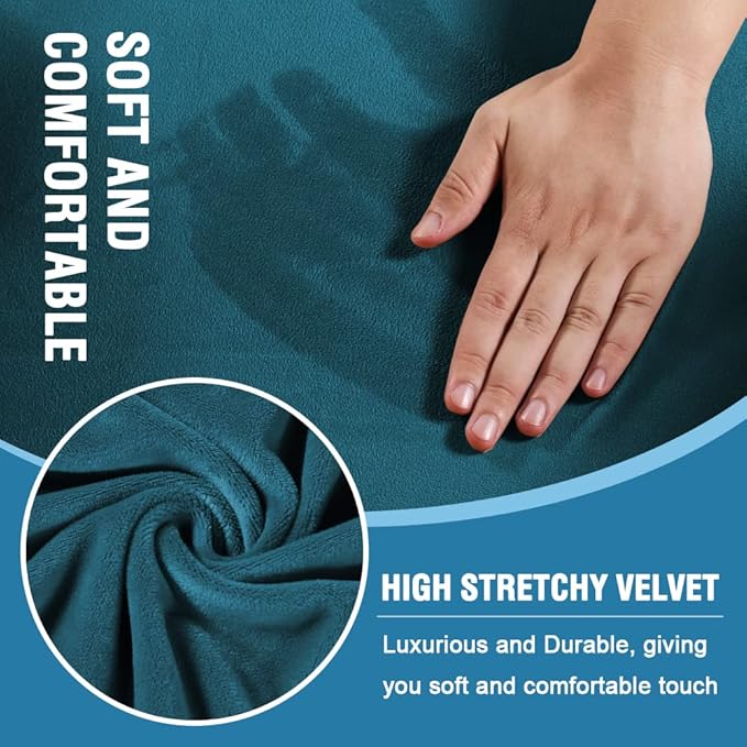 H.VERSAILTEX Sofa Cover 3 Piece T Cushion Loveseat Slipcovers Thick Velvet - Image 3