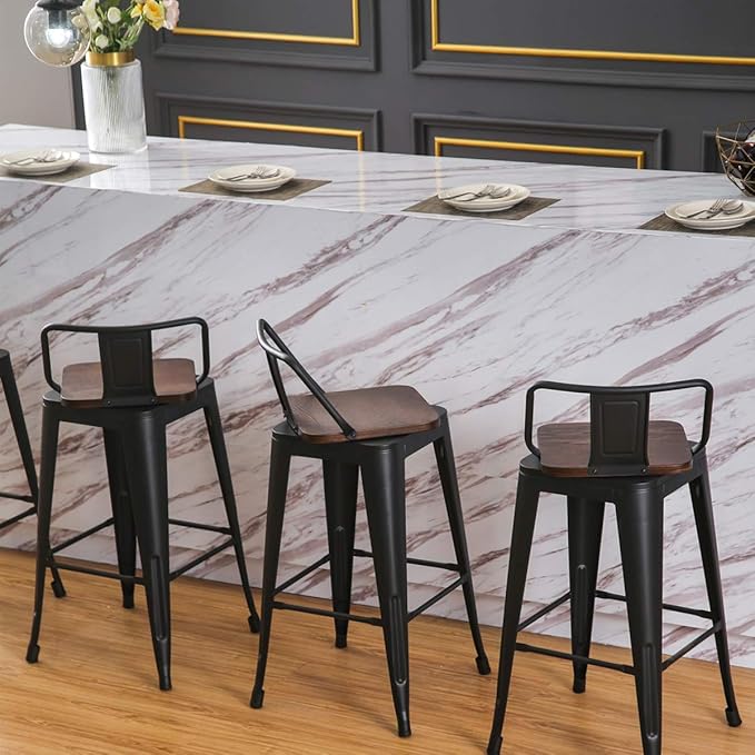 26 Inch Swivel Bar Stools Set of 4 - Image 8