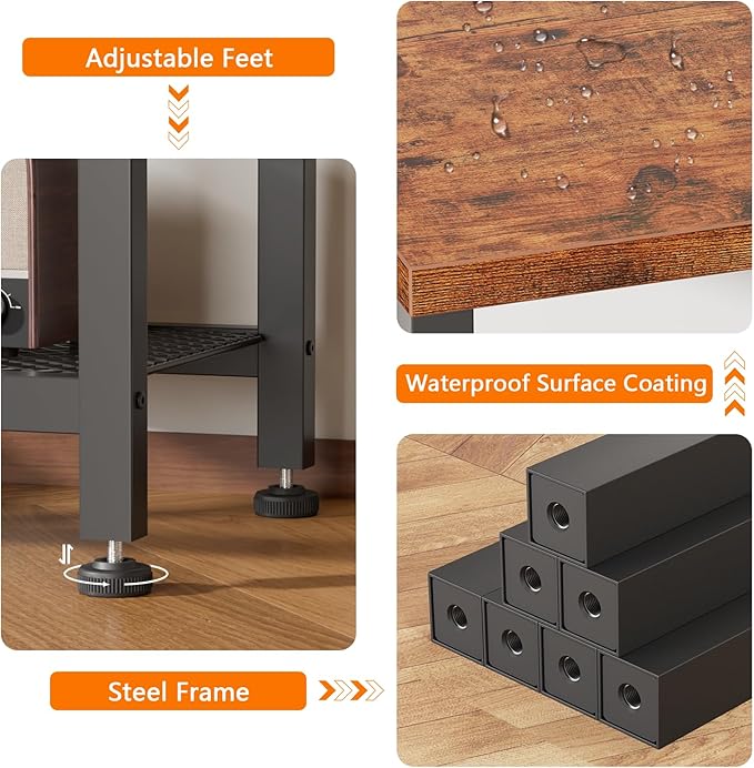 Furologee TV Stand, Small Media Console Table - Image 7