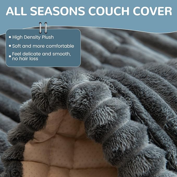 OTOB Couch Covers for Dogs Washable, Non Slip Plush Sofa Cover Kids Pet - Image 3