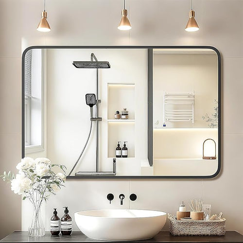 24"×36" Bathroom Mirror for Wall, Modern Bathroom Vanity Mirror by Unknown