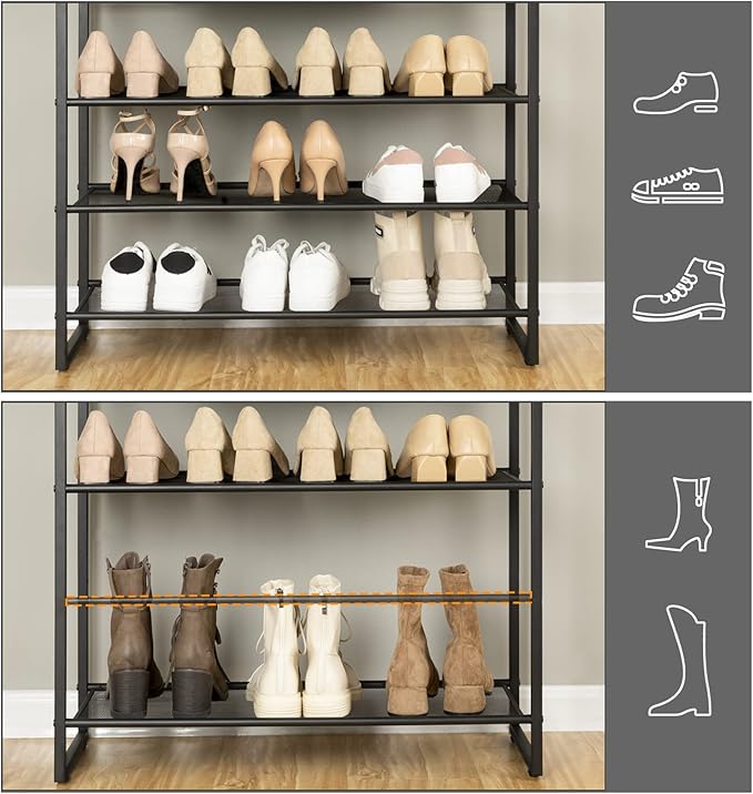 HOOBRO 10-Tier Shoe Rack, 23.6" L Shoe Storage Organizer, Large Capacity Shoe - Image 5