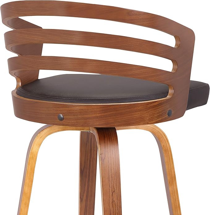 Armen Living Jayden Mid Century Modern Swivel Bar Stool - Image 7