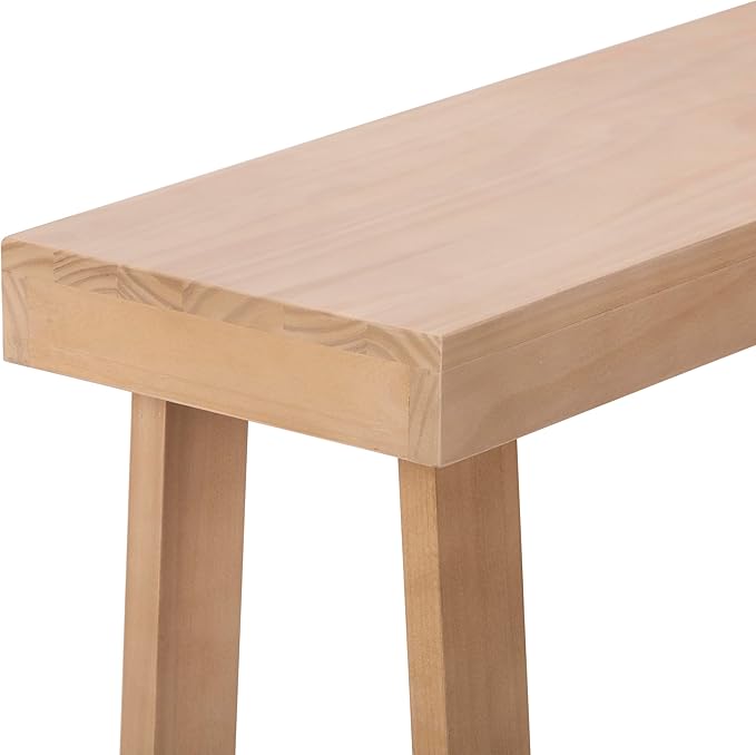Plank+Beam Solid Wood Console Table, 46.25 Inch, Sofa Table, Narrow Entryway - Image 3