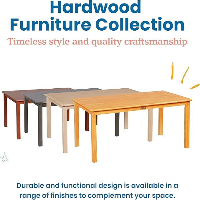 ECR4Kids 30in x 48in Rectangular Hardwood Table - Image 9