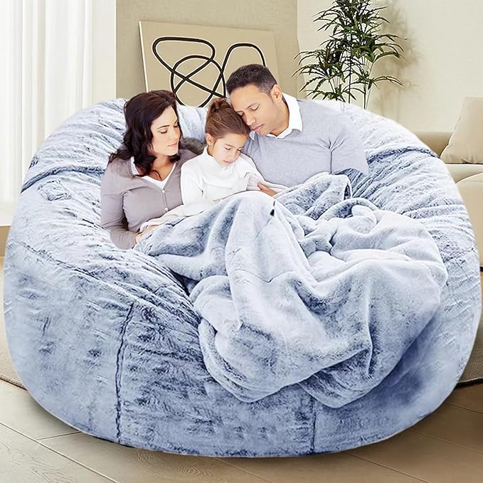 Bean Bag Chairs for Kids Comfy Fluffy Big Joe Bean Bag Chair Cover Without - Image 8