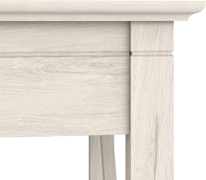 Bush Furniture Key West 60W Modern Farmhouse L Shaped Desk in Linen White Oak | - Image 4
