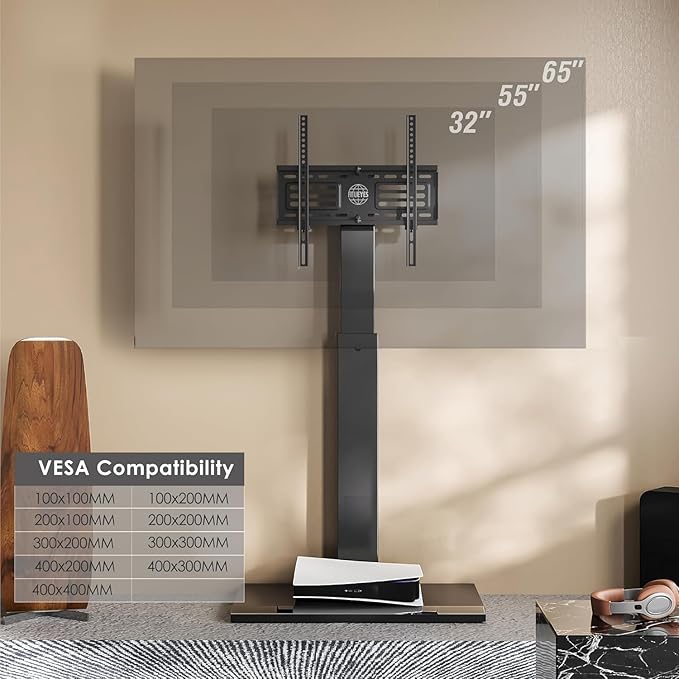 FITUEYES Iron Base Universal Floor TV Stand - Image 2