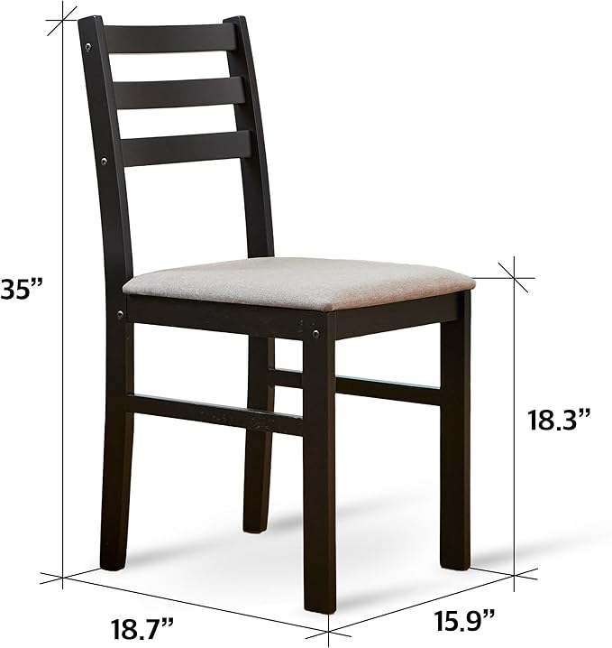 Livinia Seattle 5-Piece Wooden Dining Table Set - Image 3