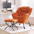 Lazy Chair with Ottoman, Modern Chair with Folding Footrest, Lounge Accent Chair by Furlide