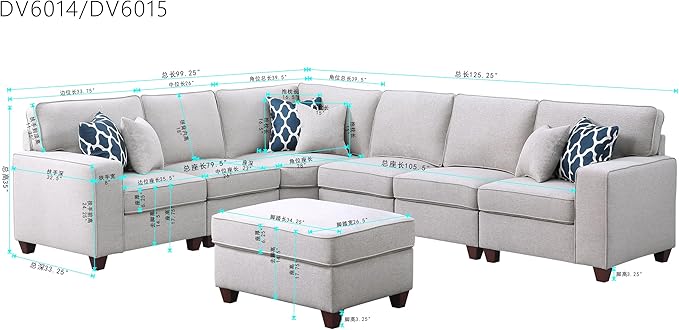 Devion Furniture Philly Sectional Modular Sofa - Image 2