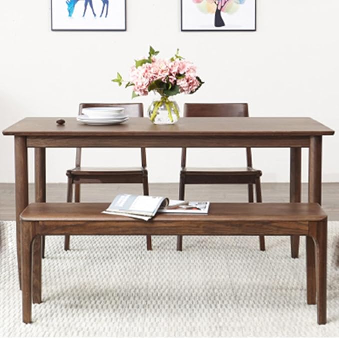 Dining Bench, Wood Bench Solid Oak Wooden Bench Indoor Dining Room Table Home - Image 5