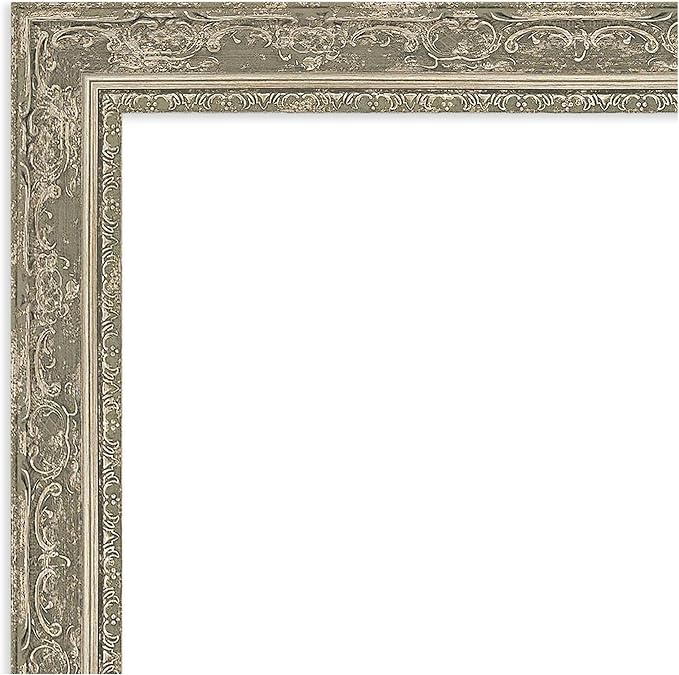 Amanti Art Bathroom Mirror for Over Sink, 29x41 Filigree Silver Rectangle - Image 2