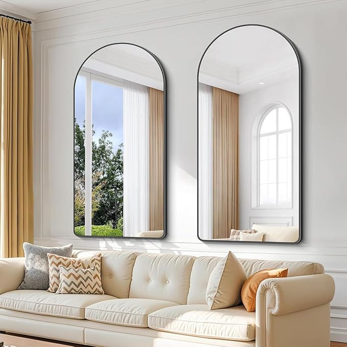 Arched Bathroom Mirror, Wall Mounted Mirror, Living Room, Hanging or Leaning - Image 2