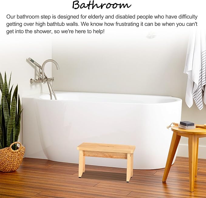 One Step Stool for Adults Seniors, Bed Steps for High Beds, Bedside Support - Image 3