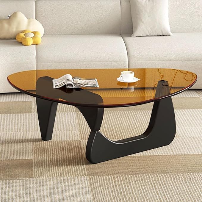 Modern Glass Coffee Table for Living Room, Small mid Century Modern Coffee Table by Unknown
