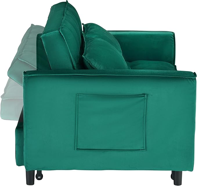 Ball & Cast 55" Convertible Sofa Bed, 3 in 1 Sleeper Sofa W/Pull-Out Bed - Image 15
