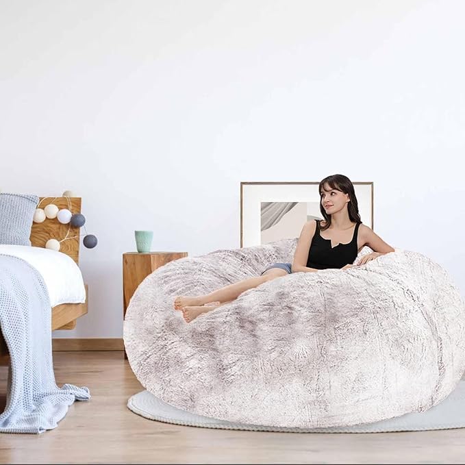 Bean Bag Chair for Adults Kids Without Filler Comfy Giant Round Lazy Sofa Chair - Image 3