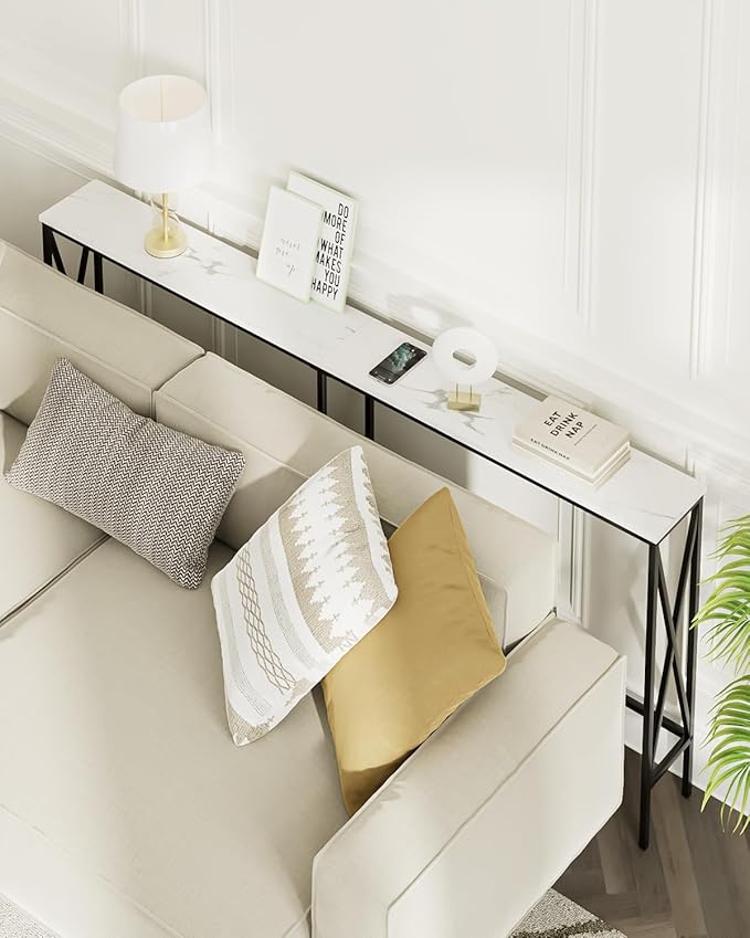 Masupu 70.9" Console Table, Modern Narrow Long Sofa Table Behind Couch - Image 5