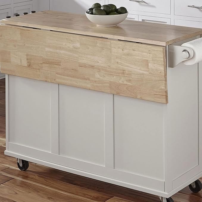 Homestyles Dolly Madison Off-White Mobile Kitchen Island Cart - Image 12