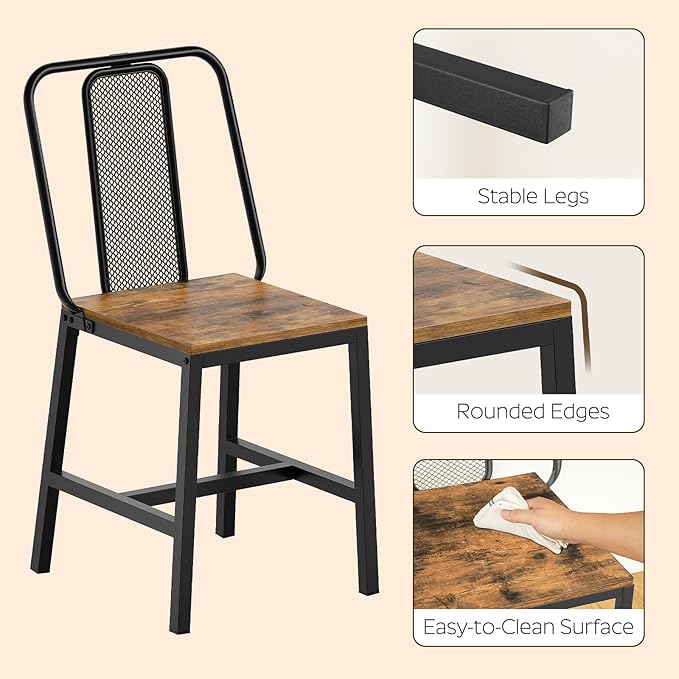 Dining Chairs Set of 4, Wooden Kitchen Chairs, Farmhouse Dining Chairs - Image 7