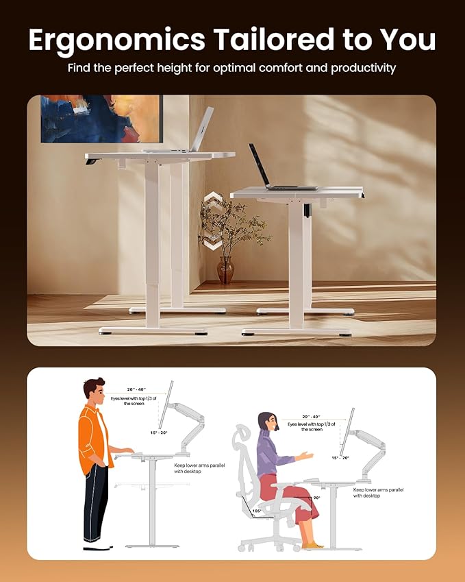 ErGear Electric 71 x 30 inch Standing Desk Workstation, Large Sit Stand up Desk - Image 7