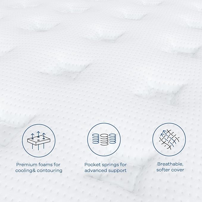 Coolvie 14 Inch Queen Mattress, Medium Firm Memory Foam Queen Size Mattresses - Image 3
