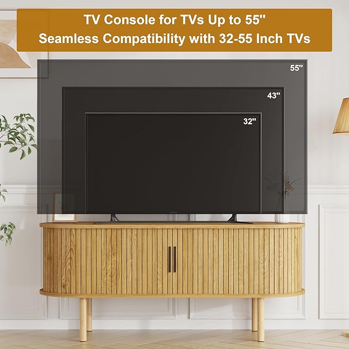 GarveeHome 47.2" TV Stand, Modern TV Console Table - Image 6