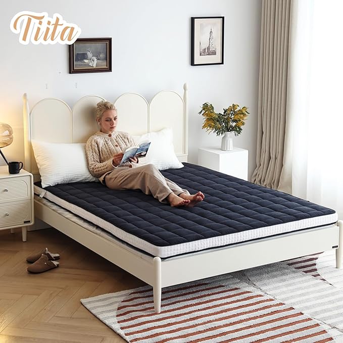 Tiita Japanese Floor Mattress, 4” Thicken Futon Mattress - Image 2