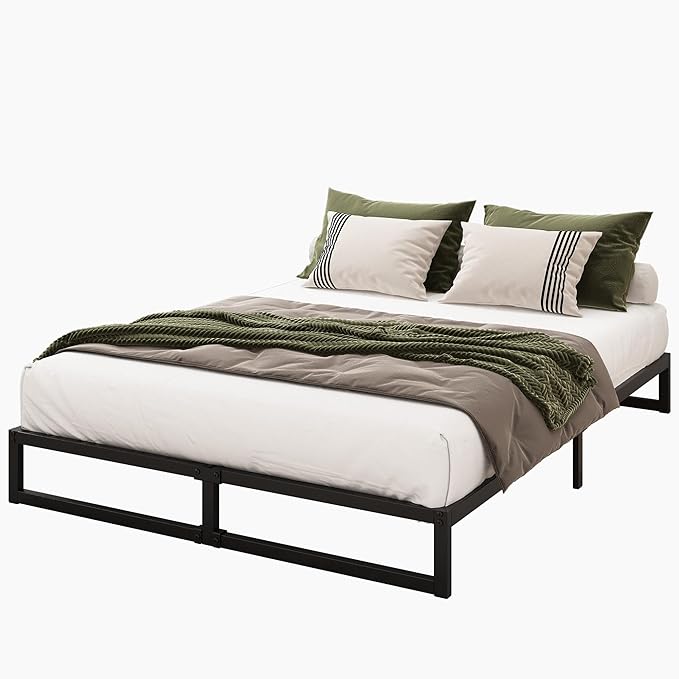 9 Inch Queen Size Bed Frame Heavy Duty Steel Slat Support Metal Platform Queen - Image 7