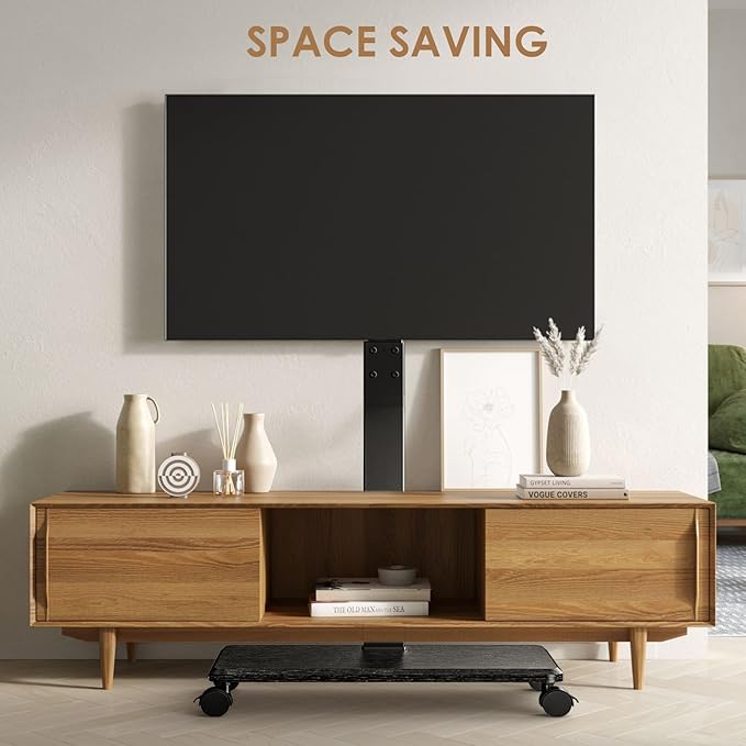 Rolling TV Stand Portrait for 65 70 75 Inch TVs, Tilt and Swivel Mobile TV Cart - Image 7