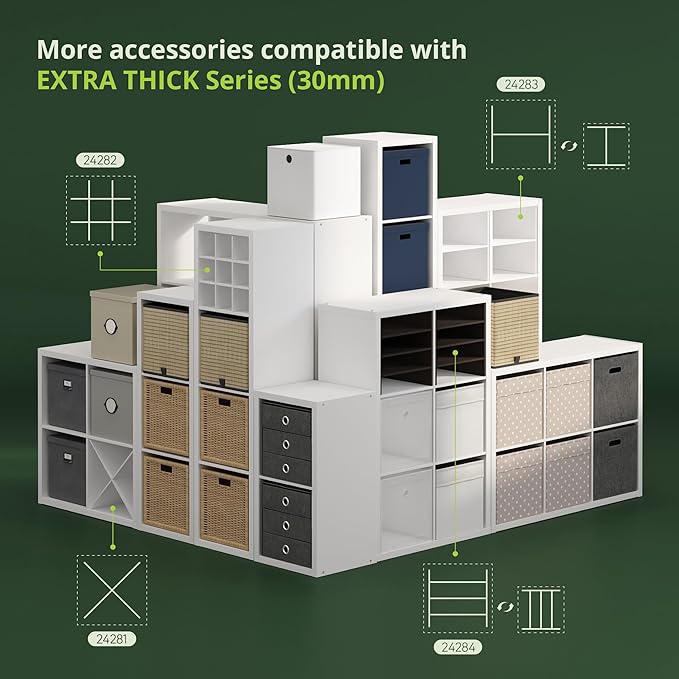 Furinno Cubicle Open Back Decorative Verticle Cube Storage Organizer - Image 4
