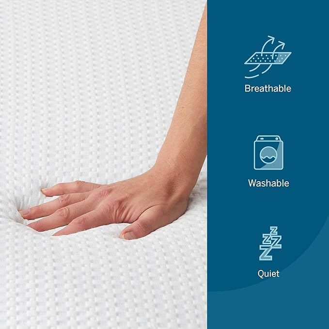 LUCID 2 Inch Lavender Infused Memory Foam Mattress Topper and LUCID Zippered - Image 4