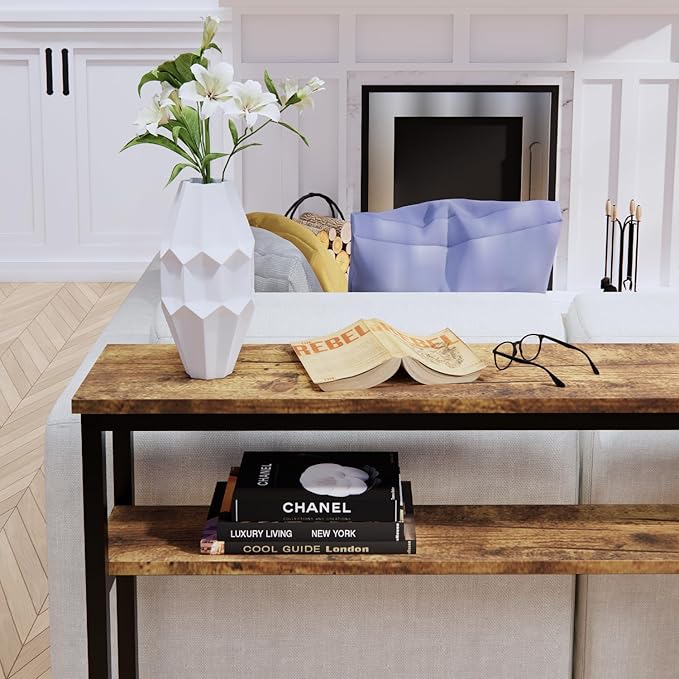 Narrow Console Table, 39.4” Sofa Table - Image 8